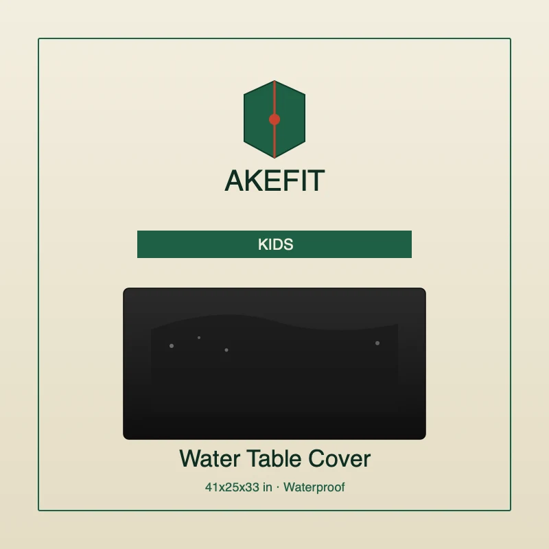 AKEfit Kids Water Table Cover — 41 x 25 x 33 inch waterproof dustproof outdoor toys cover in black